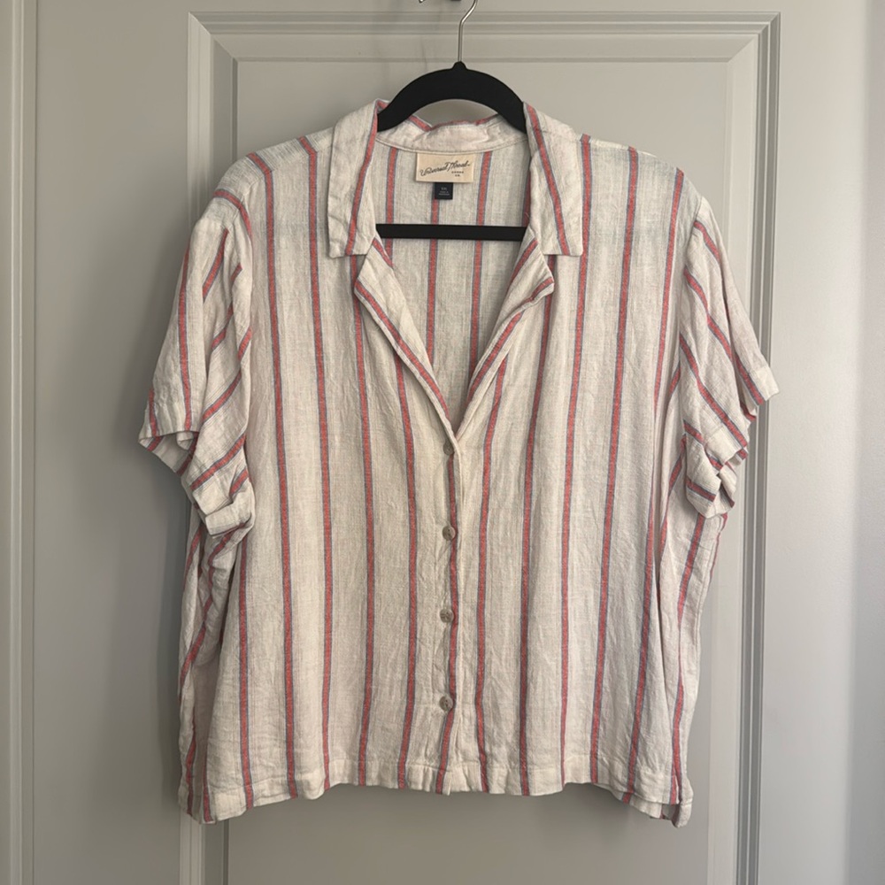 Red White Blue Stripe Top